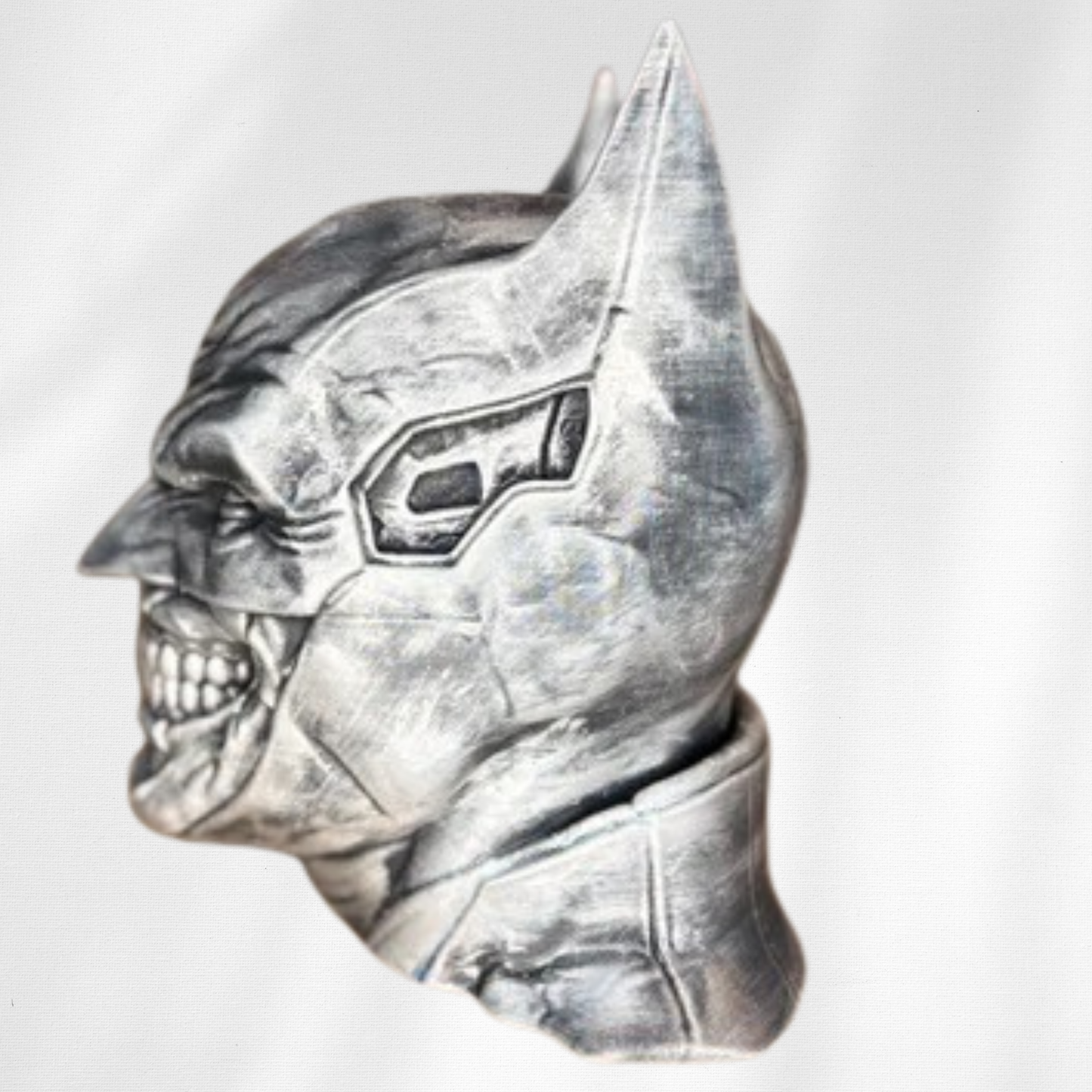 Silver Rubbed Batman/Joker Bust