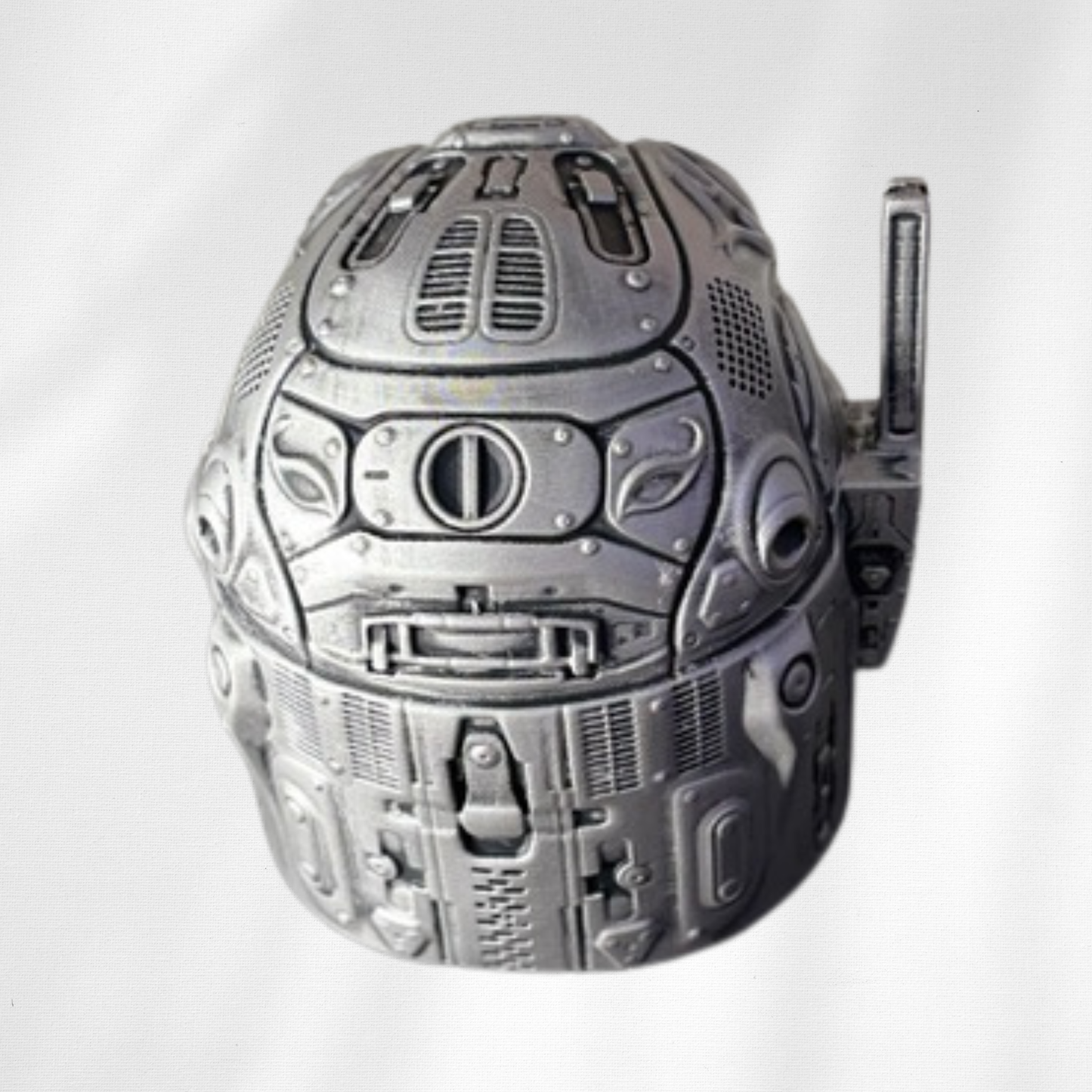Silver Future Mandalorian Decorative Plastic Helmet