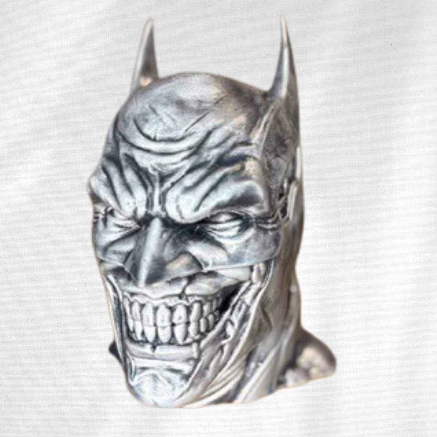 Silver Rubbed Batman/Joker Bust